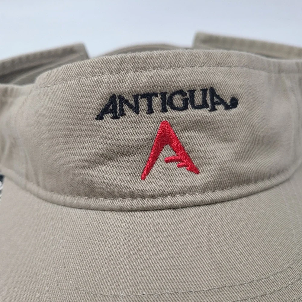 Antigua Visor Hat Adjustable Beige Red Black Golf Sports Sun Outdoors Hiking Men